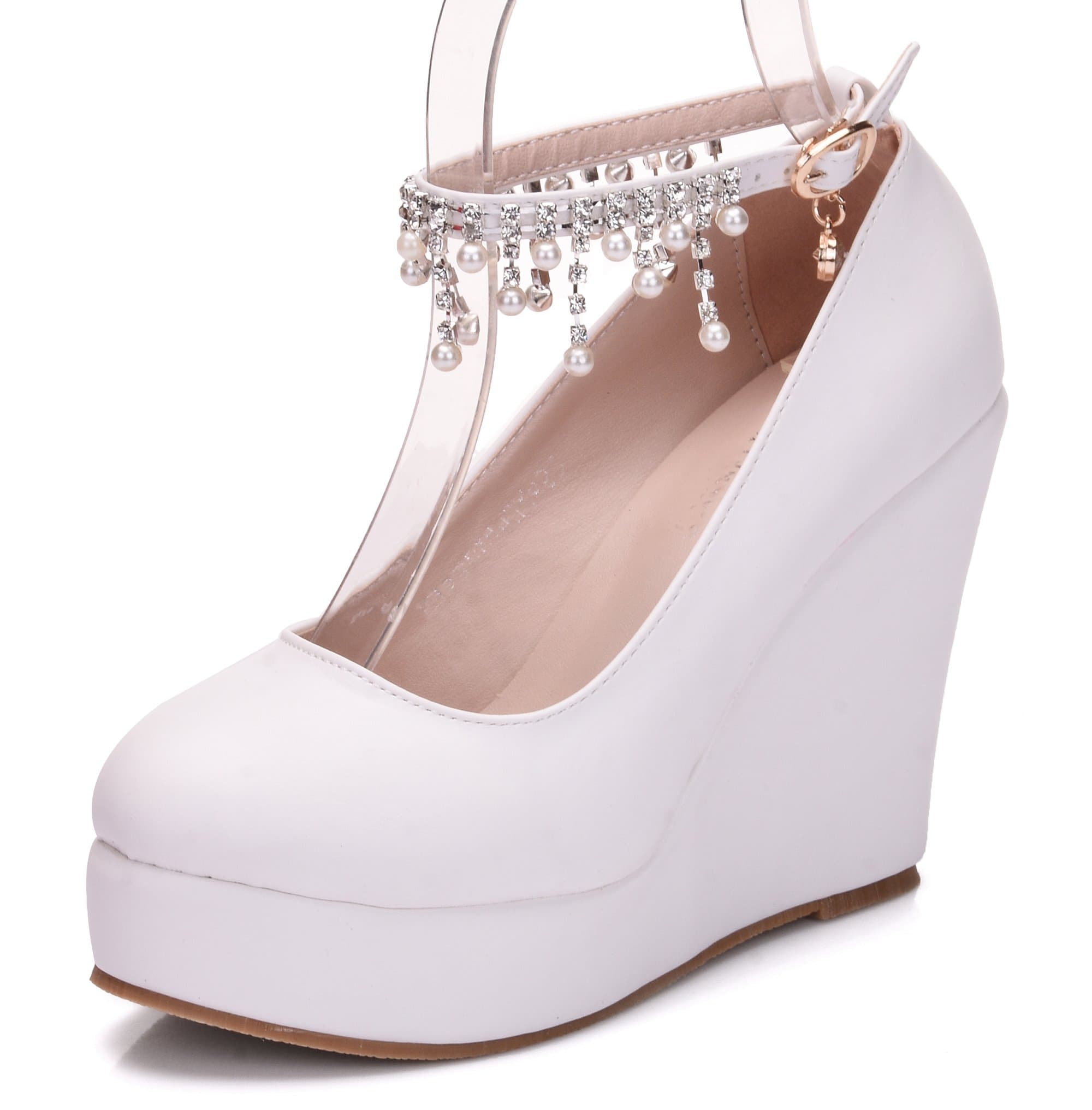 Melesh Simple Platform Wedge Pump Shoes for Womens