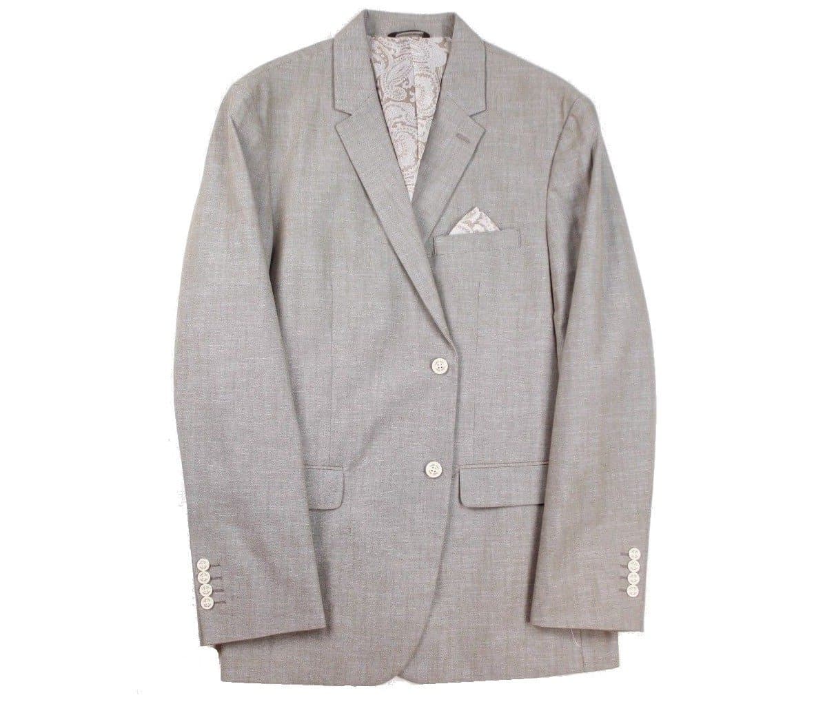 Tasso Elba Mens Chambray Two Button Blazer Jacket