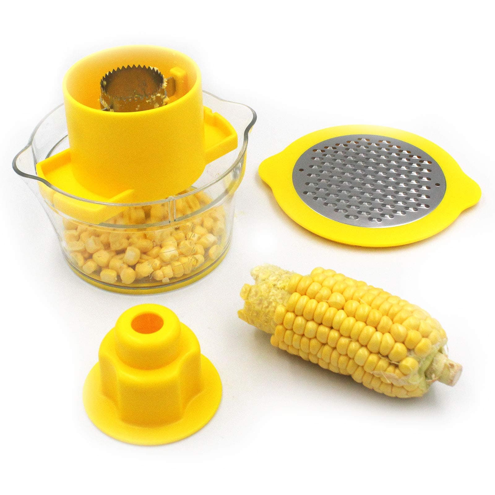 Corn Stripper Kitchen Tools With Built-In Measuring Cup And Grater