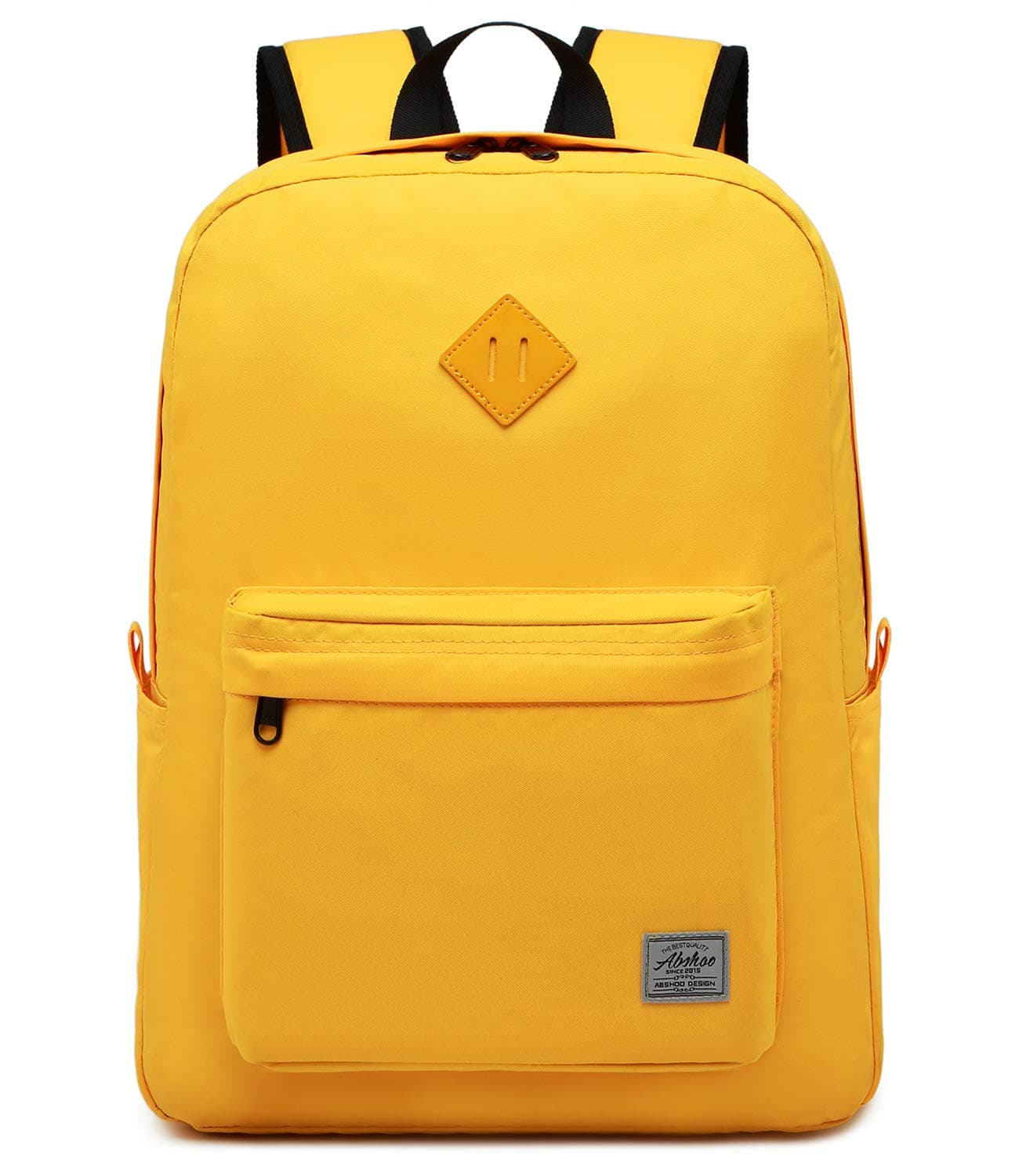 Classic Basic Lightweight Backpack for School Water Resistant Casual Daypack Backpacks Bookbag (Yellow)