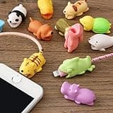Trendal™ Animal/Cartoon Cable Protector for iPhone/Android Cable (Pink Shark)