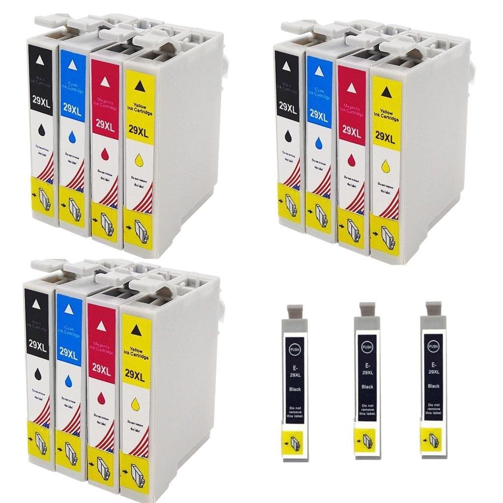 3 Full set+ 3 Extra Black Inks : 15 x 29XL High Capacity Compatible ( non OEM) Ink cartridges To Replace T2991 Black, T2992 Cyan, T2993 Magenta, T2994 Yellow for use in Epson Expression Home XP-235 XP-245 XP-247 XP-332 XP-335 XP-342 XP-345 XP-432 XP-435 XP-442 XP-445 Printers