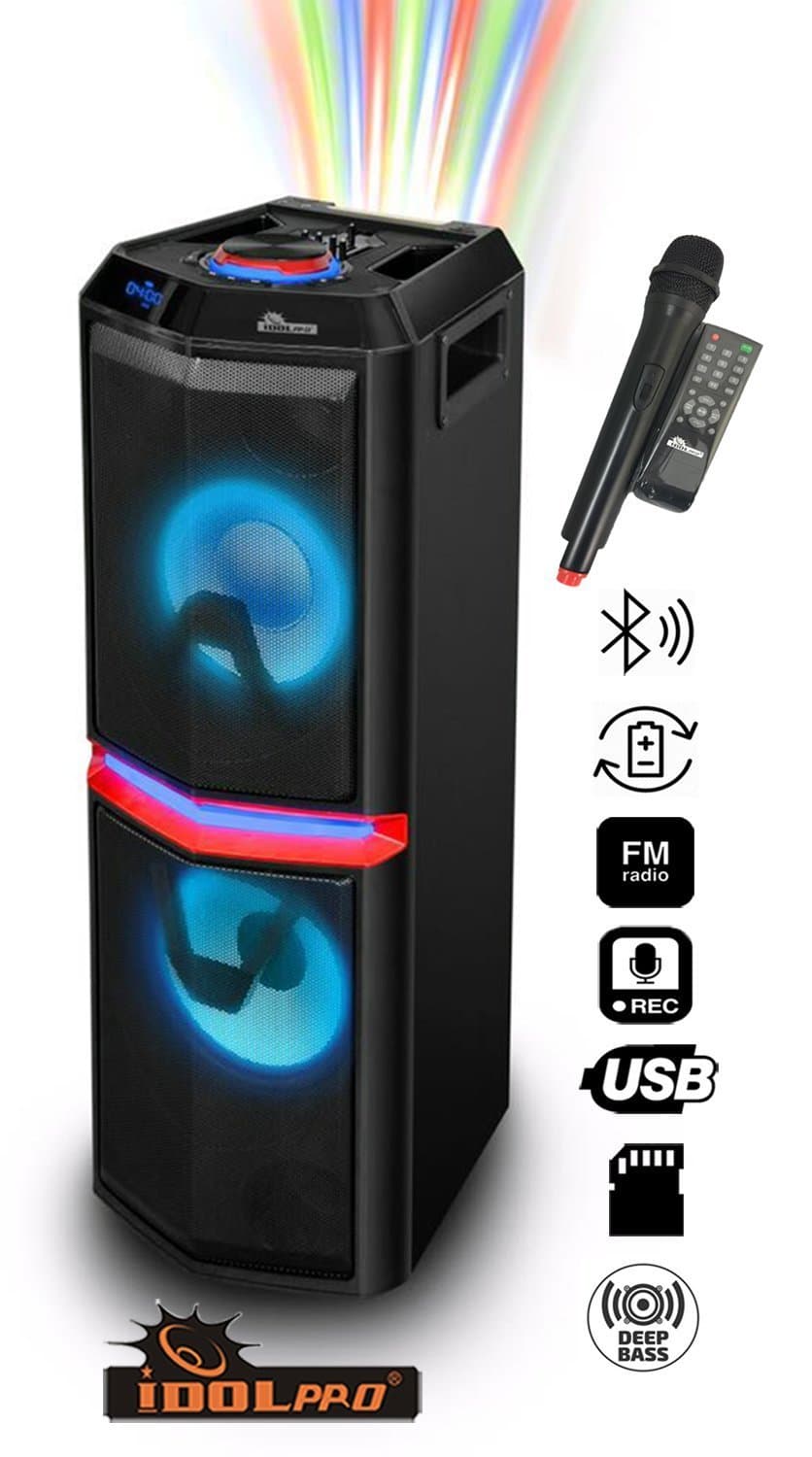 IDOlpro IPS-DJ01 Wireless Compact Portable Powerful PA Karaoke System w/ Bluetooth