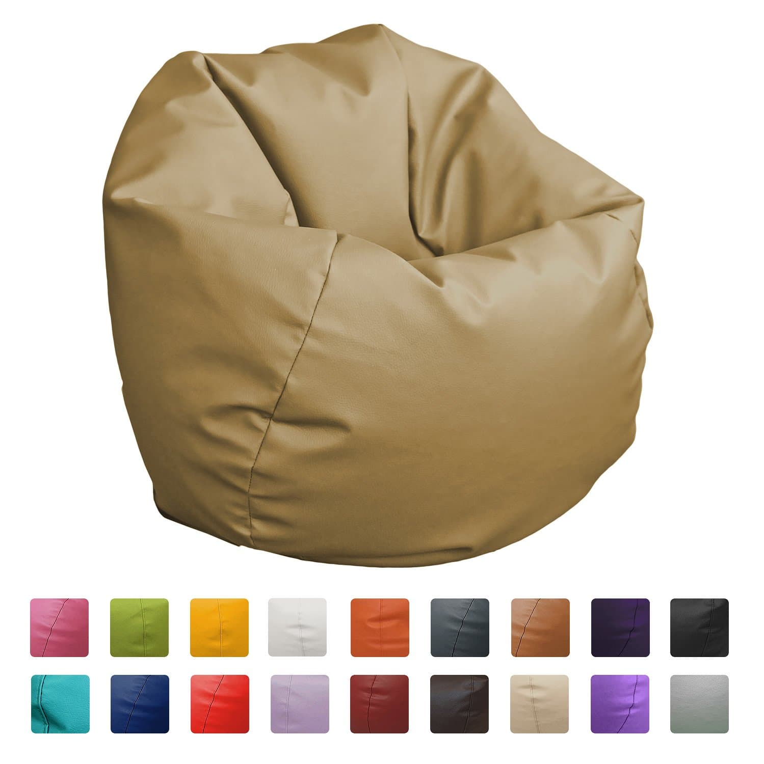 Ball-Shaped Bean Bag - 60 cm Diameter (Camel)