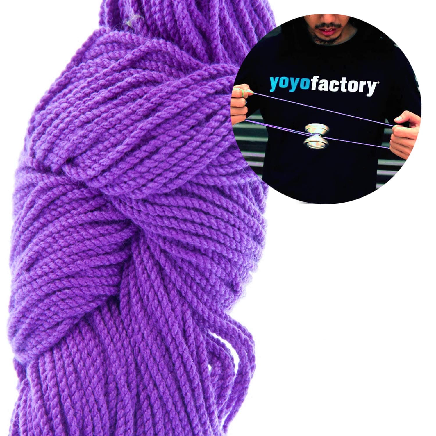 YoYoFactory Replacement Yo-Yo Strings 100pcs - Violet (Works With Every YoYo)