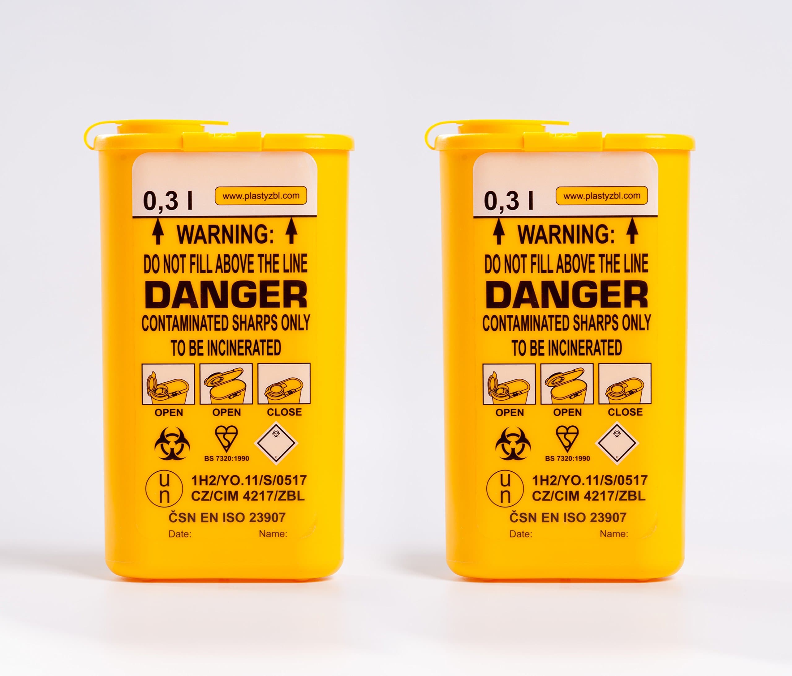 Disposable Sharps Klinik Box 0.3 Litre - 2 Pack