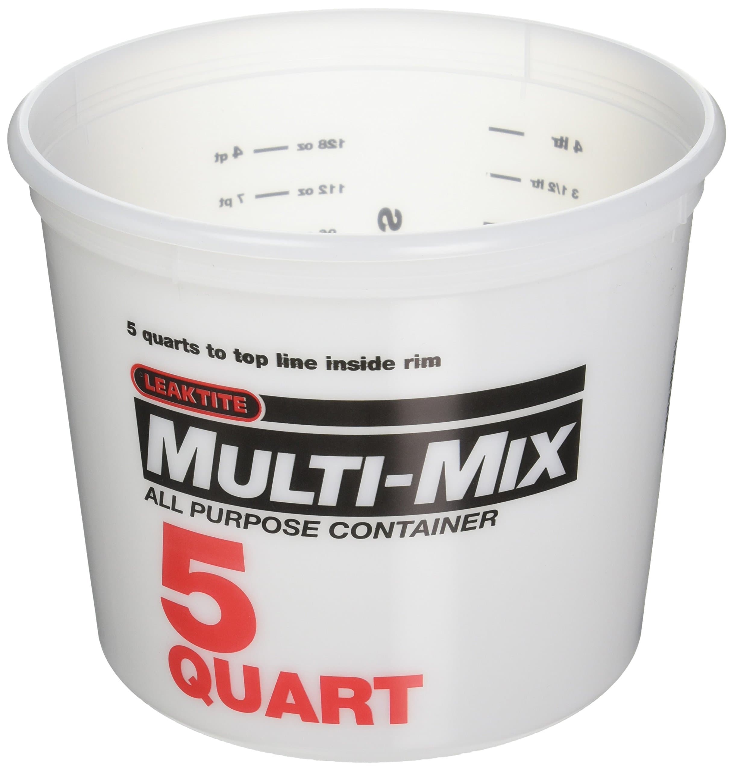 Leaktite 5-Quart 10M3-50 Mixing Container, White
