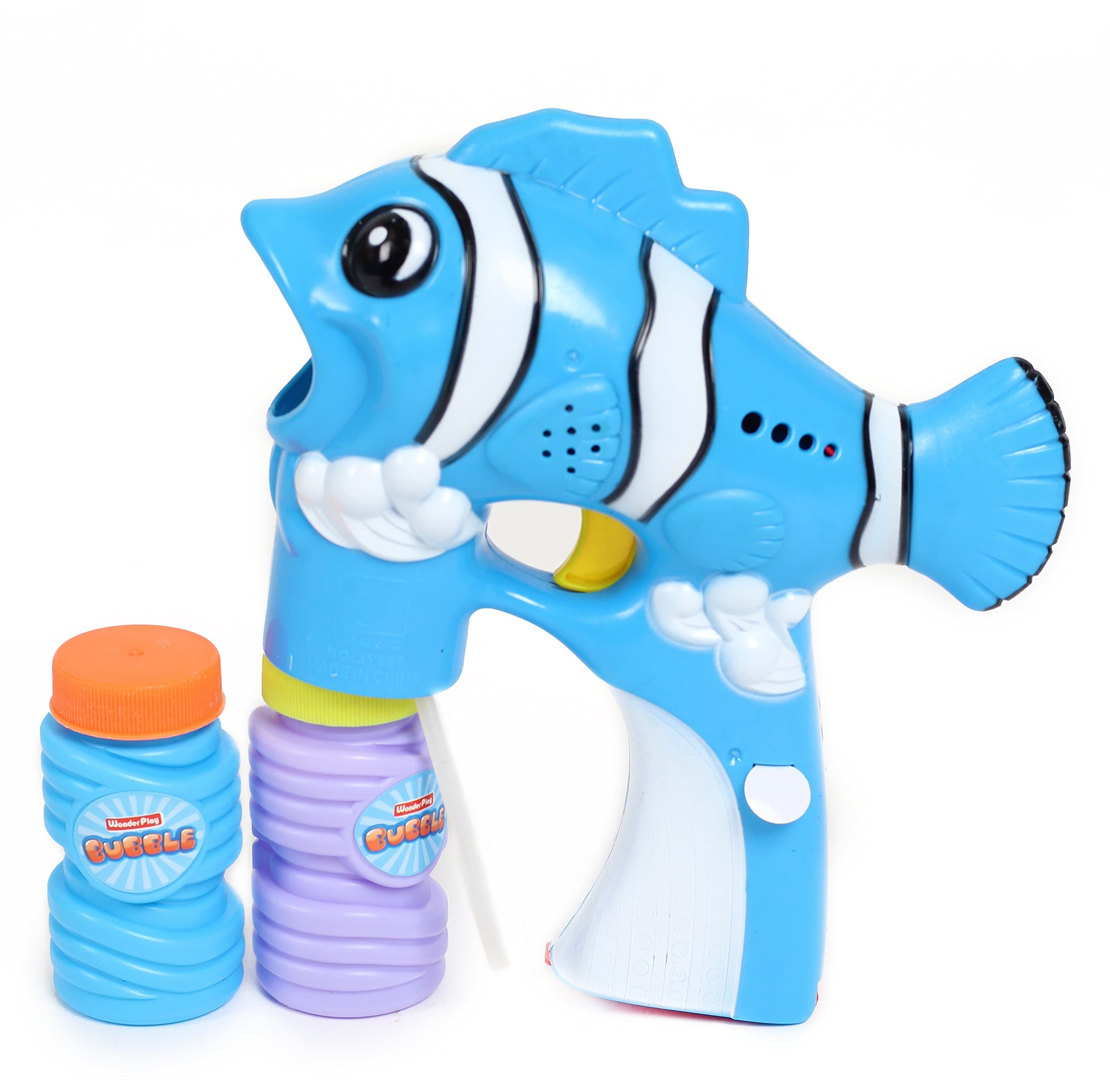 Thousands Bubbles Blaster !!!Lights N' Sounds NEMO Fish Bubble Machine!! 2 Bubble Solution Included. Colors Vary. Best Birthday Gift, great for Parties!! by Whiz Kids