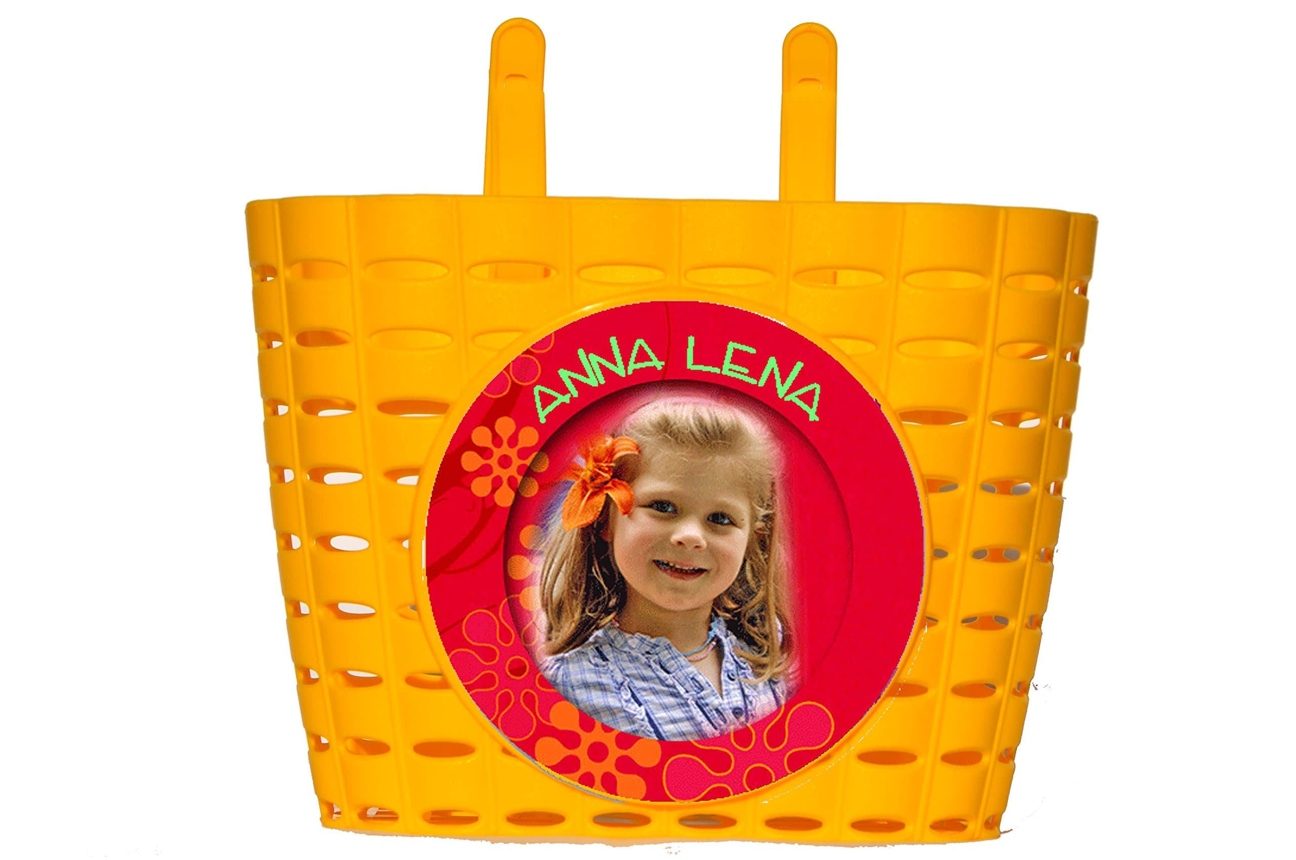 Personalised Bicycle Basket in Yellow