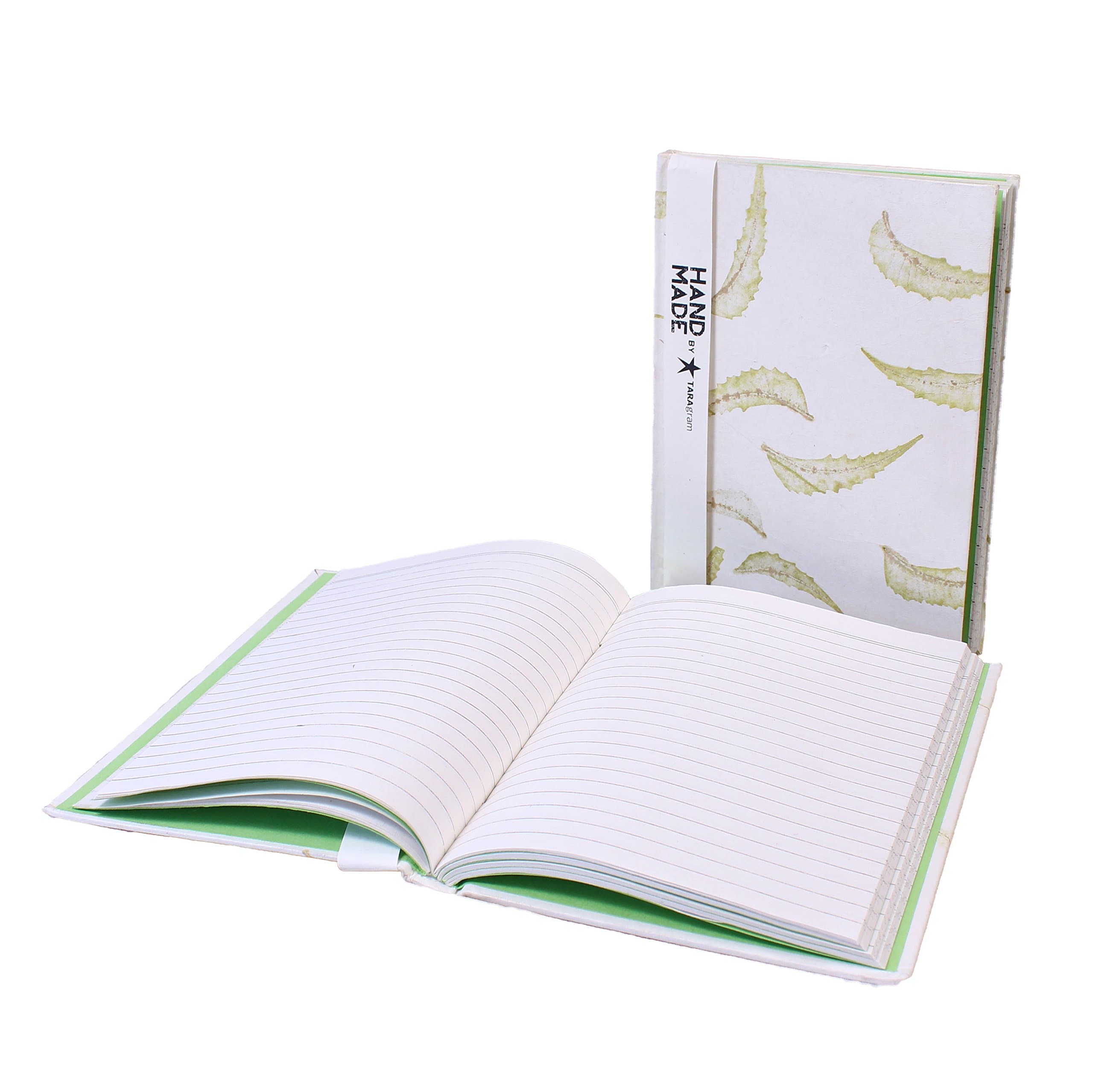 TARAgram Handmade Paper Diary with Neem Leaves Impression