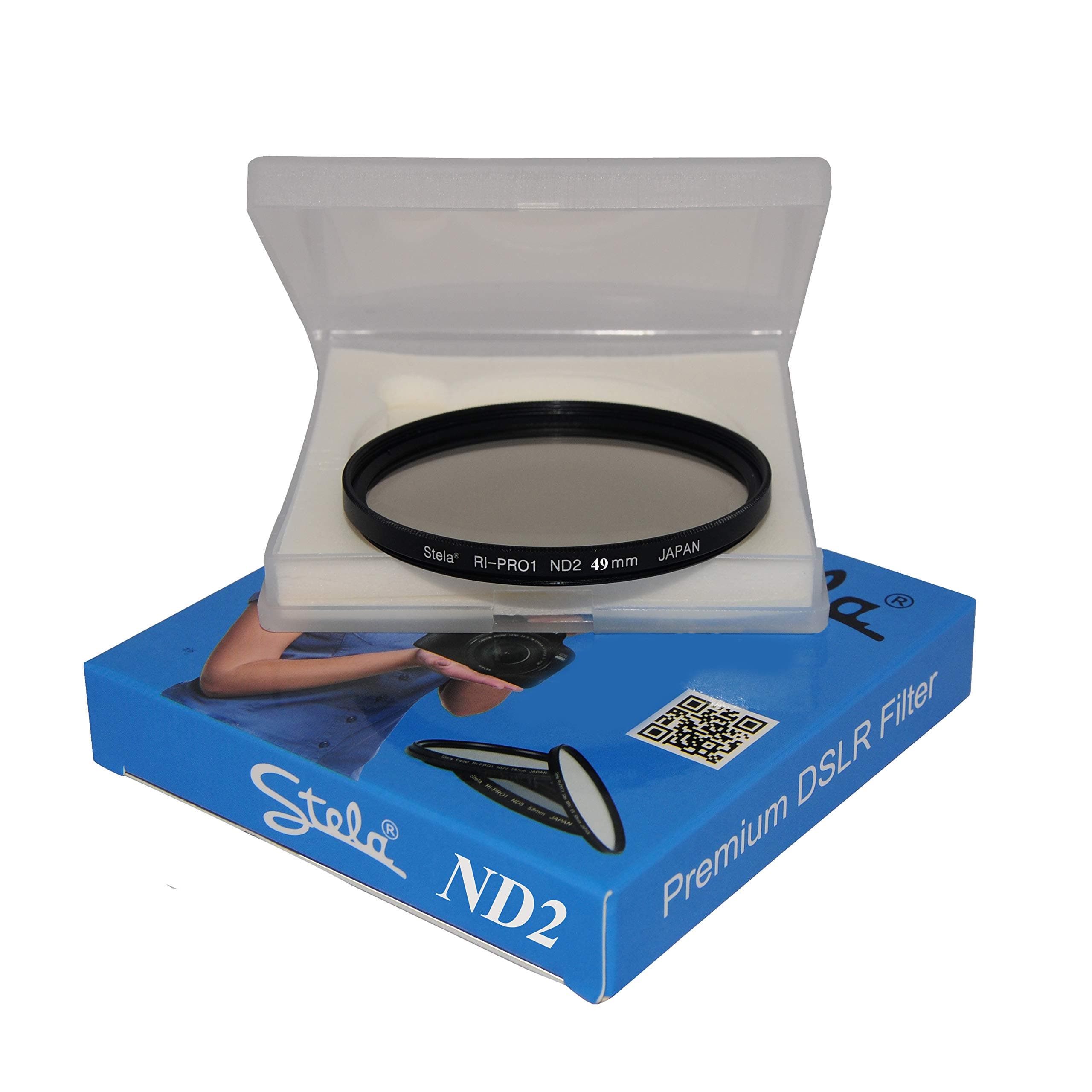 Stela Filter RI-PRO1 ND2 49mm Neutral Density ND2 Filter Compatible with Canon EOS M6 Mark II (EF-M15-45mm f3.5-6.3 is STM)