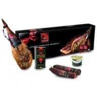 Serrano Ham Deluxe Hamper - with a Spanish Serrano ham 7 Kg, Chorizo, Salami, Olive Oil