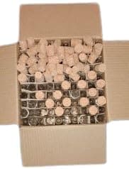 Borosilicate glass Test tube 18 x 150 mm round bottom with wooden cork with rim Pack Of 100