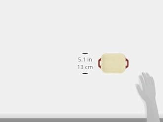 STAUB Rectangular Dish, Cherry 5.5 x 4.3 inches, Ceramic Au Gratin Dish, Oven & Microwave Safe