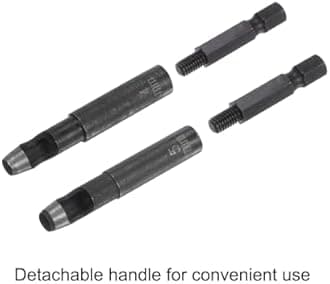 HARFINGTON Leather Hollow Punch Set 1/4 Hex Shank for Drills, 4mm 5mm Dia Rotary Hole Punches for Thick Fabrics Leathercraft Working