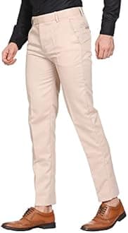 MALENO Slim Fit Men Cotton Blend Formal Trouser