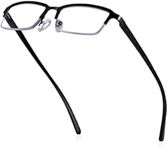 Read Optics Reading Glasses for Men, Half Frame Non Prescription Glasses, Stylish Comfortable Glasses for All Day Wear