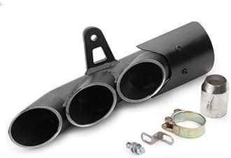 AUTO-UAE - Aluminum alloy Exhaust Tip Muffler Carbon Fiber Pipe Motorcycle For cf moto 500 FZ6 TMAX 500 ninja 400 300 250 R25 hornet 600 (E With logo)