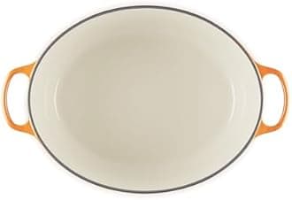 Le Creuset Enameled Cast Iron Signature Oval Dutch Oven, 15.5 qt., Flamme Doree with Crucible Knob