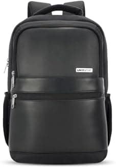 Lavie Sport 45cm Pioneer 24 Litres Laptop Backpack with Trolley Sleeve For Men & Women | Premium Vegan Leather Office Travel Backpack | Upto 14" Notebook/Macbook Compatible