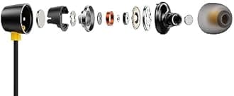 Earphones BT R20 for Realme GT2 Explorer Master Earphone Original Like Wired Stereo Deep Bass Head Hands-Free Headset D Earbud Calling inbuilt with Mic,Hands-Free Call/Music (SA4,BLK)