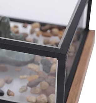 Tabletop Fountains - Relaxation Water Feature with Statue Ornament - Indoor Relaxation Waterfall with Mini Fish Tank