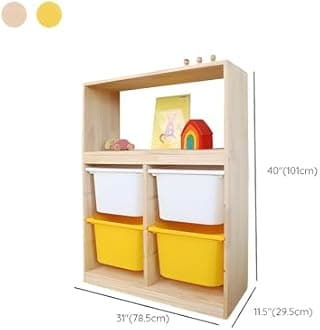 LITFAD Wooden Closed Back Bookshelf Freestanding Bookcase Modern Display Cabinet Shelf with Drawers Toy Storage Cabinet for Bedroom, Living Room - 31" L x 12" W x 39" H White