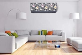 Split Ac Cover Indoor Unit For 2 Ton Capacity Ac, All Weather Polyester Cover / Attractive Digital Prints / Dustproof / Water Resistant Ac Cover (Pack Of 2, Flower)