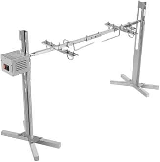 53" Electric BBQ Rotisserie Grill Kit, 88LBS Capacity Universal Roaster Stand, Automatic 25W Rotatable Motor, Height Adjustable Spit Roaster Stand for Roasting Pig Lamb