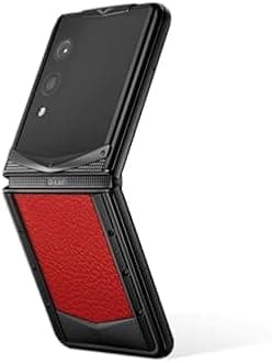 VERTU Quantum Flip Calfskin Series Android Smartphone, Snapdragon 8 Gen 4, 6.9" OLED 120Hz Display, 16GB RAM 1TB Storage, Quantum Privacy System,65W Fast Charging,Dual Screen Design(Raspberry Red)