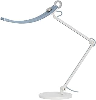 BenQ e-Reading Desk Lamp - Ultrawide and Bright Lighting, Dimmable, Dual Smart Mode, Adjustable Arm, Auto-dimming, High CRI, Eye-caring Lamp for Home Office, Reading, Study, Craft, Matte Blue.