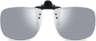 Polarized Unisex Clip on Flip up Sunglasses over Prescription and Reading Glasses Frames