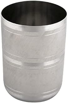 Neelam Stainless Steel Diamond Touch Royal Glass- Set of 4, Silver, 300 Ml