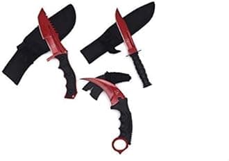 Falcon Knives CSGO Tactical Fixed Blade Set. 3 PCS Tactical Daggers. 2 Different Combo. for Collection, Gift, and Outdoors Camping Cut Ropes, Branches
