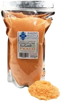 Baking Beauty and Beyond Premium Candy Floss Sugar 400g - Peach Flavour