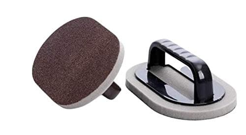 Large Size Magic Nano Emery Sponge Brush with Grip Handle for Scrubbing off Rust on Sink, Pot, Bowl, 2 pcs per pack