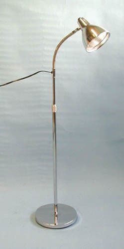 Gooseneck Exam Lamp Chrome Base 3 Prong Plug