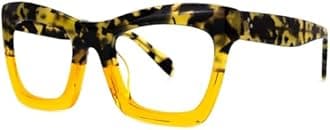 Zeelool Stylish Vintage Oversized Square Glasses for Women with Non-prescription Clear Lens Benitez ZWA035804