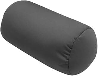 Microbead Bolster Tube Pillow Travel Essentials Body Cushion Cylinder Bean Bag Throw Pillow Neck Arm Back Support for Plane Car Travel Recliner Sleeping Home Gift (Grey)