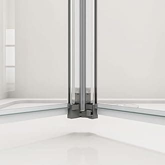 Huiyang 900mm Bi-Fold Glass Shower Screen Modern Shower Enclosure Reversible Folding Shower Cubicle Door