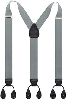 'Timiot Y Back Button 1.4'' Suspenders for Men with Stylish Leather Button Ends Long Lasting Stretch Ultimate Fashion'