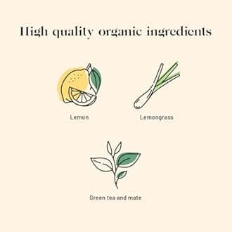 Kusmi Tea - Pack of 2 Boxes of Tea Bags - Detox - Organic Blend of Green Tea, Mate & Lemon - Lemongrass, Rose Hip and Lemon Flavours - Enjoy Hot or Iced - 2x20 Tea Bags