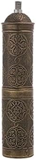 LaModaHome Copper Manual Hand Grinder Mill for Turkish Greek Arabic Coffee Beans & Spice Pepper Salt, Brass