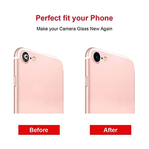 2 Pack Afeax OEM Back Rear Camera Lens Glass Replacement for iPhone 7 and iPhone 8 (4.7 inch) with with Installment Tool and Adhesive Glue