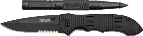 Night Armor Tactical Penlight with Folding Knife (Black)