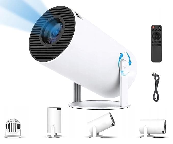 Calyrex Mini Projector,Support 4K 1080P Portable Projector with Dual Band WIFI6 5G Wireless 5.0 Bluetooth Android 11, 180° Rotatable, Auto Keystone Correction, 35"-130" Screen Video Projector