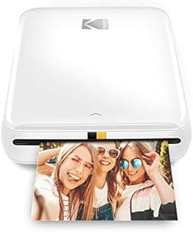Zink Kodak Step Printer Wireless Mobile Photo Printer Zero Ink Technology & Kodak App for iOS & Android (White) Gift Bundle