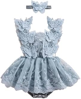 Newborn Baby Girl Romper Dress Infant Sleeveless Lace Floral Romper Bodysuit Baby Girl Summer Clothes Outfits