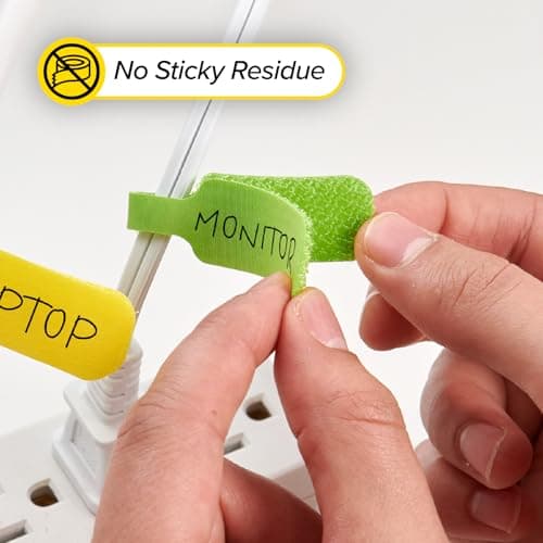 Wrap-It Storage - Cable Labels, Medium, Multi-Color (30-Pack) Write On Cord Tags for Wire Management and Identification