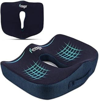 Seat Cushion for Back Pain - Orthopedic Non-Slip Memory Foam Coccyx Cushion for Tailbone Relief Sciatica Hemorrhoid, Office Chair Cushions Wheelchair, Kitchen Chairs, Recliner, Car Seats